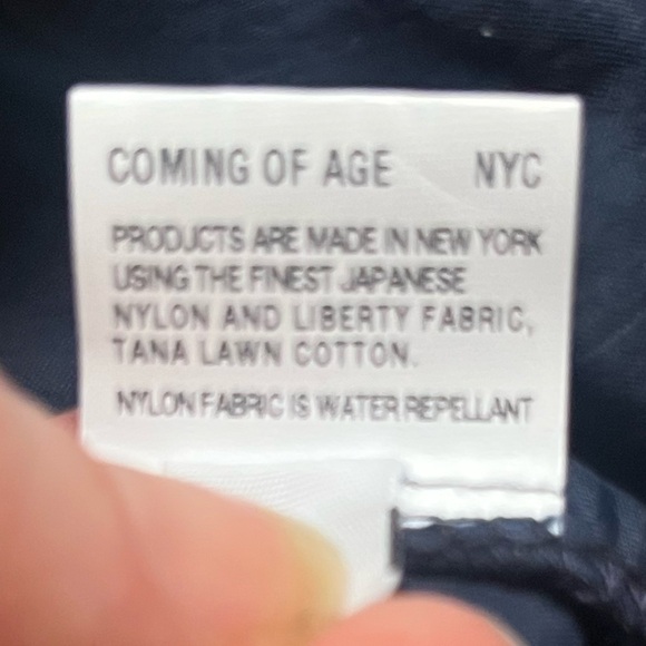 NEW Coming of Age NYC Liberty Fabric Navy Blue Sleeveless Tank Rose Trim Size L - Picture 6 of 8